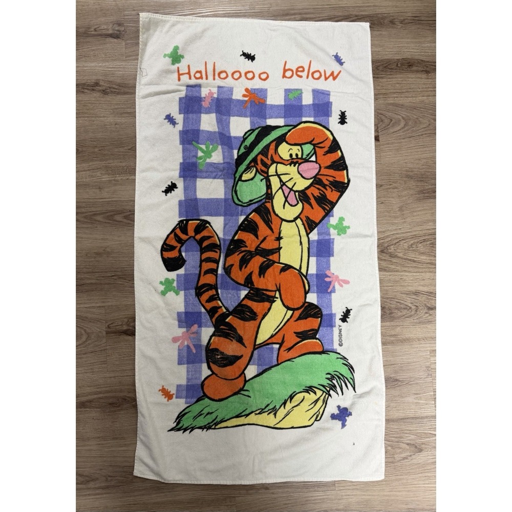 Vintage Disney Towels X5 Beach Towels Mickey Mouse Tiger Lion King